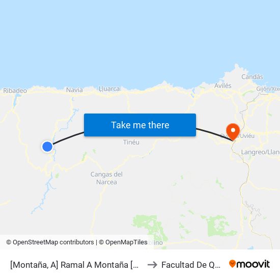 [Montaña, A]  Ramal A Montaña [Cta 05838] to Facultad De Química map