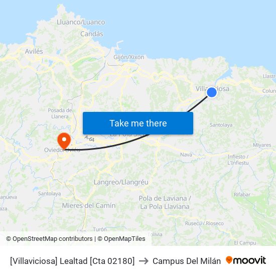 [Villaviciosa]  Lealtad [Cta 02180] to Campus Del Milán map