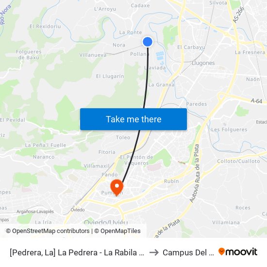 [Pedrera, La]  La Pedrera - La Rabila [Cta 04212] to Campus Del Milán map