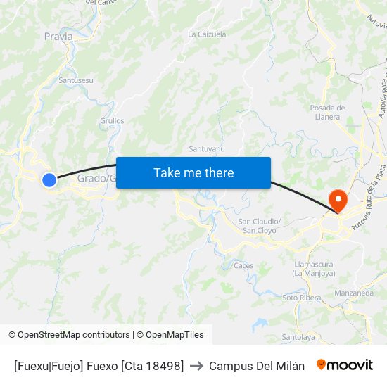 [Fuexu|Fuejo]  Fuexo [Cta 18498] to Campus Del Milán map