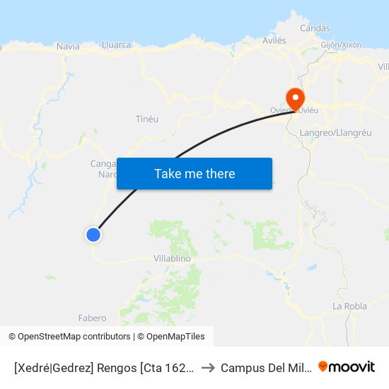 [Xedré|Gedrez]  Rengos [Cta 16282] to Campus Del Milán map