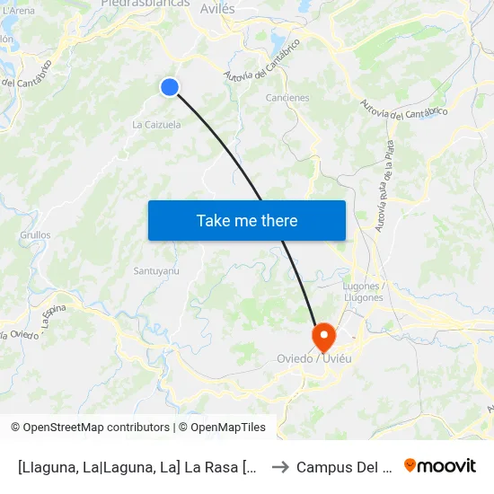 [Llaguna, La|Laguna, La]  La Rasa [Cta 00120] to Campus Del Milán map
