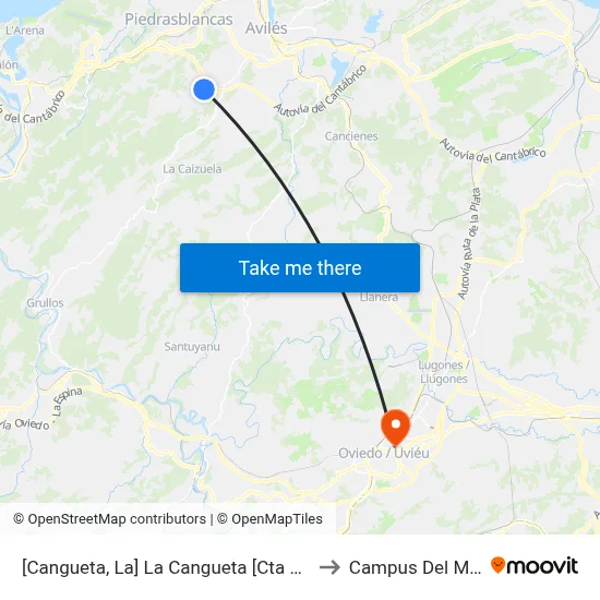 [Cangueta, La]  La Cangueta [Cta 00204] to Campus Del Milán map