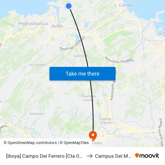 [Iboya]  Campo Del Ferrero [Cta 00236] to Campus Del Milán map