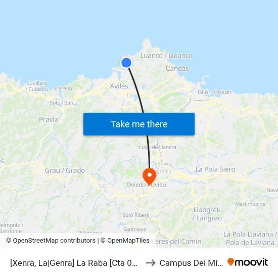 [Xenra, La|Genra]  La Raba [Cta 00306] to Campus Del Milán map