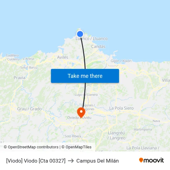 [Viodo]  Viodo [Cta 00327] to Campus Del Milán map