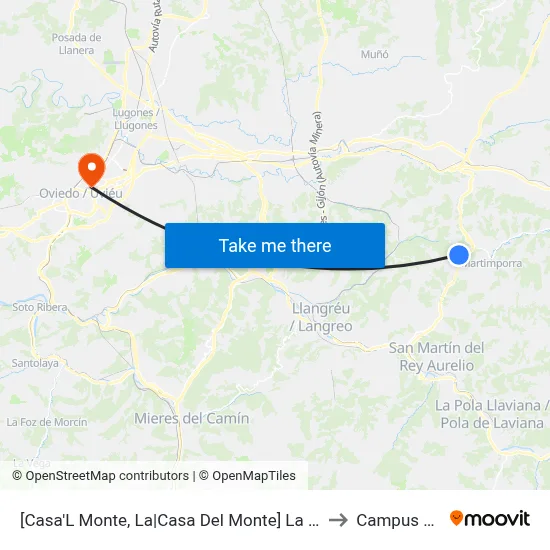 [Casa'L Monte, La|Casa Del Monte]  La Casa'L Monte [Cta 00372] to Campus Del Milán map