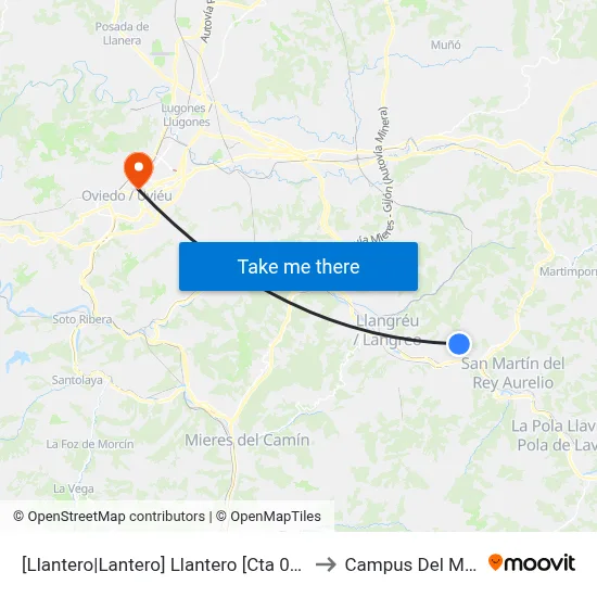 [Llantero|Lantero]  Llantero [Cta 00380] to Campus Del Milán map