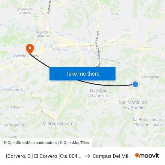 [Corvero, El]  El Corvero [Cta 00477] to Campus Del Milán map