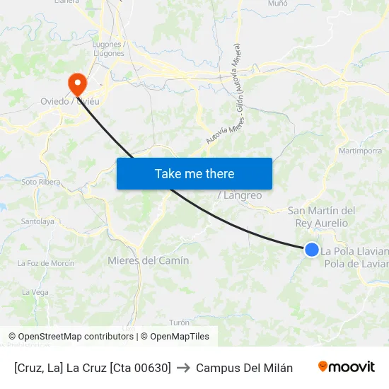 [Cruz, La]  La Cruz [Cta 00630] to Campus Del Milán map