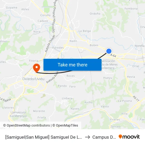 [Samiguel|San Miguel]  Samiguel De La Barreda [Cta 00771] to Campus Del Milán map