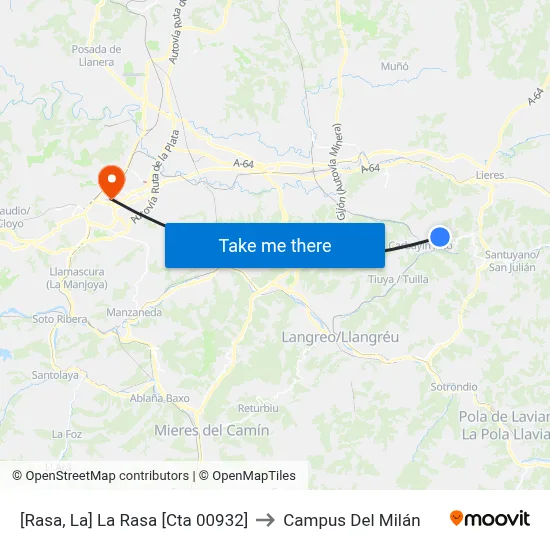 [Rasa, La]  La Rasa [Cta 00932] to Campus Del Milán map