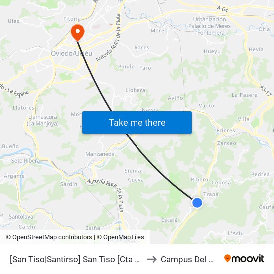 [San Tiso|Santirso]  San Tiso [Cta 01139] to Campus Del Milán map