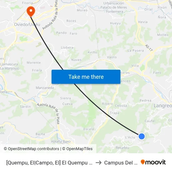 [Quempu, El|Campo, El]  El Quempu [Cta 01169] to Campus Del Milán map