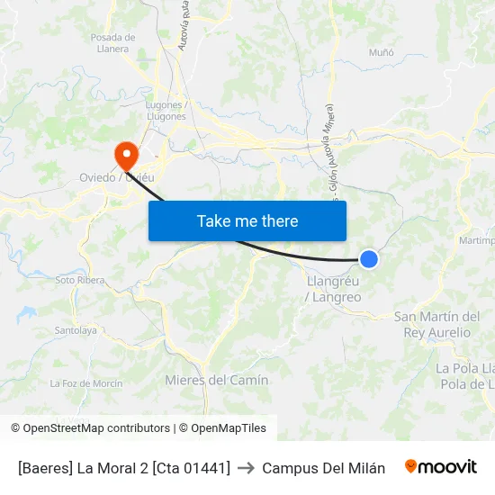 [Baeres]  La Moral 2 [Cta 01441] to Campus Del Milán map