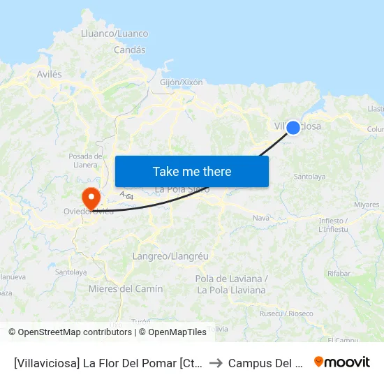 [Villaviciosa]  La Flor Del Pomar [Cta 01834] to Campus Del Milán map