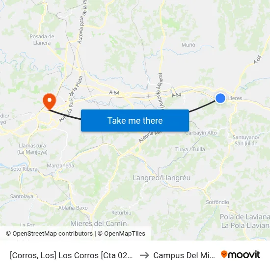 [Corros, Los]  Los Corros [Cta 02203] to Campus Del Milán map