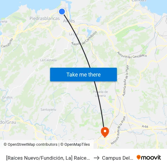 [Raíces Nuevo/Fundición, La]  Raíces [Cta 02978] to Campus Del Milán map