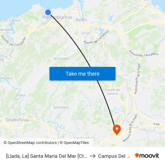 [Llada, La]  Santa María Del Mar [Cta 02991] to Campus Del Milán map