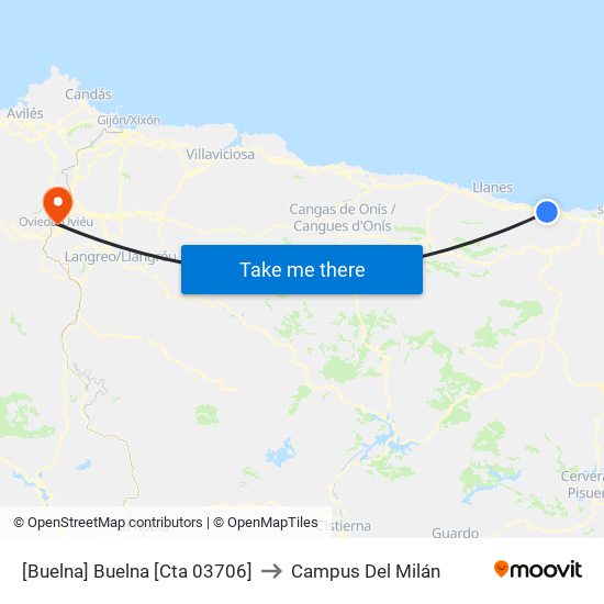 [Buelna]  Buelna [Cta 03706] to Campus Del Milán map