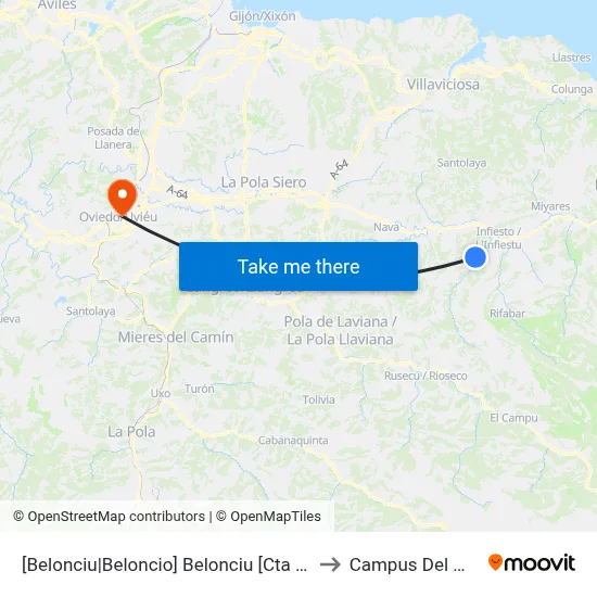 [Belonciu|Beloncio]  Belonciu [Cta 03808] to Campus Del Milán map