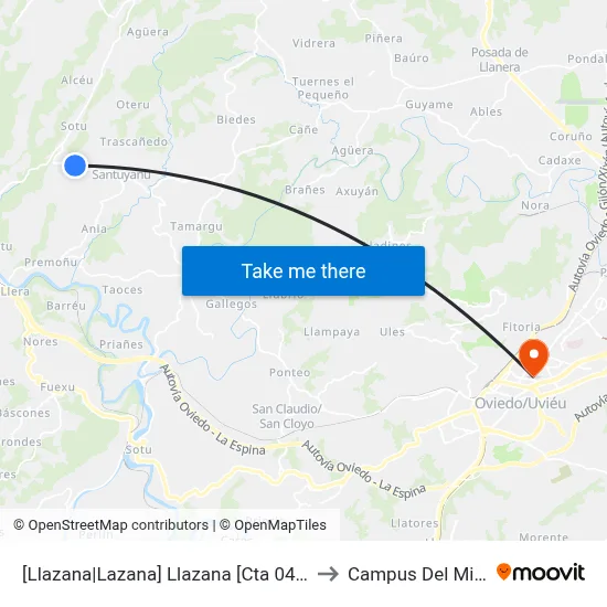 [Llazana|Lazana]  Llazana [Cta 04090] to Campus Del Milán map