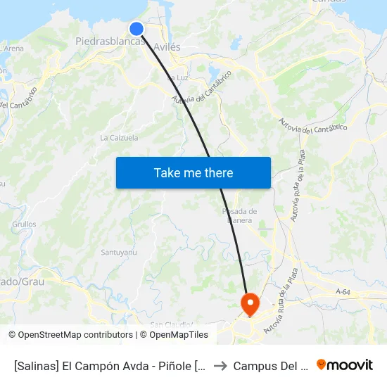[Salinas]  El Campón Avda - Piñole [Cta 04562] to Campus Del Milán map