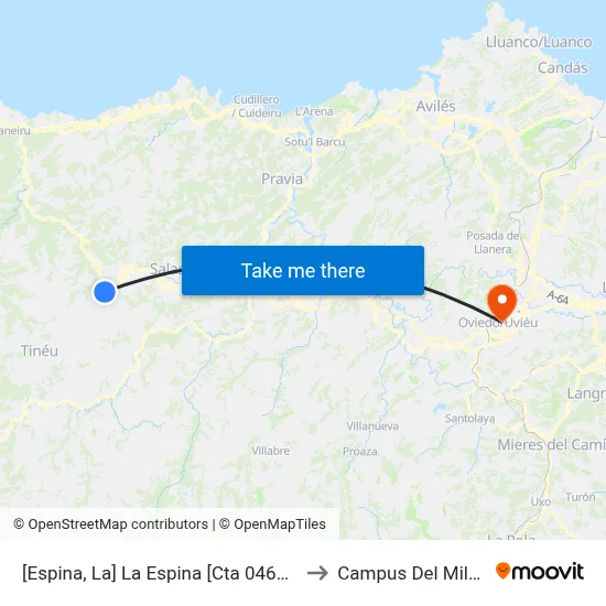 [Espina, La]  La Espina [Cta 04600] to Campus Del Milán map