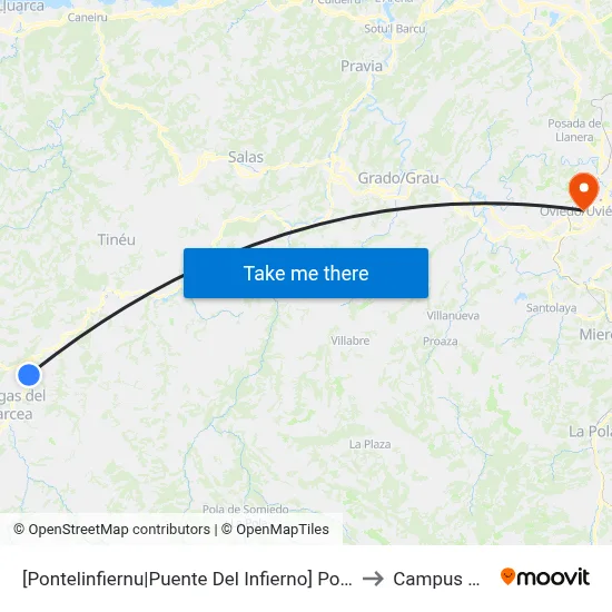 [Pontelinfiernu|Puente Del Infierno]  Pontelinfiernu [Cta 04653] to Campus Del Milán map