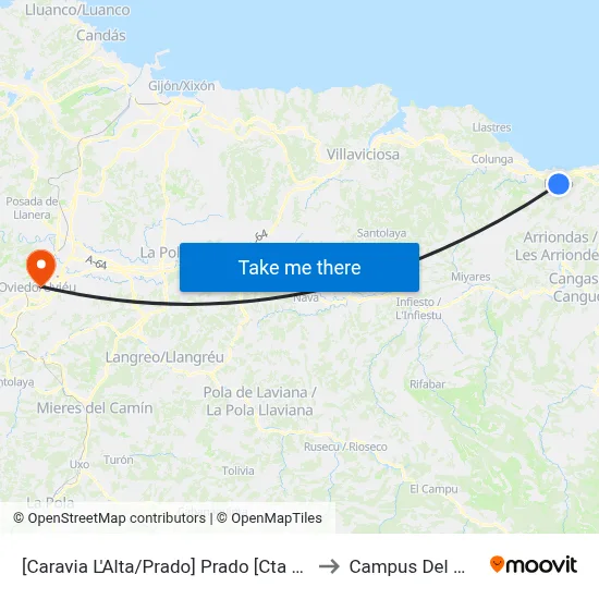 [Caravia L'Alta/Prado]  Prado [Cta 05132] to Campus Del Milán map