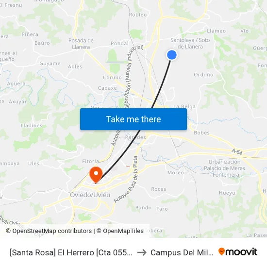 [Santa Rosa]  El Herrero [Cta 05511] to Campus Del Milán map