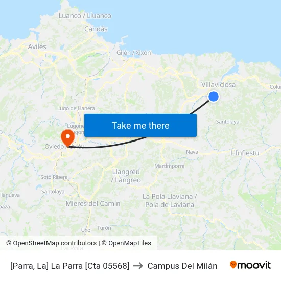 [Parra, La]  La Parra [Cta 05568] to Campus Del Milán map