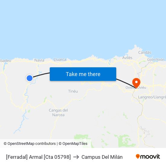 [Ferradal]  Armal [Cta 05798] to Campus Del Milán map