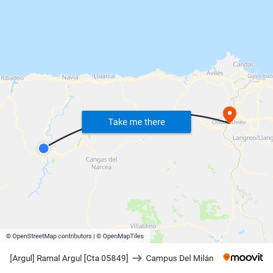 [Argul]  Ramal Argul [Cta 05849] to Campus Del Milán map