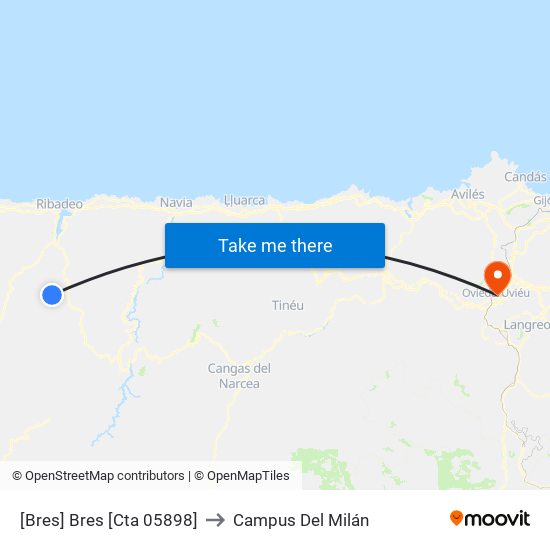 [Bres]  Bres [Cta 05898] to Campus Del Milán map