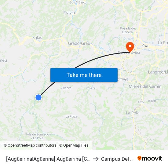 [Augüeirina|Agüerina]  Augüeirina [Cta 05999] to Campus Del Milán map