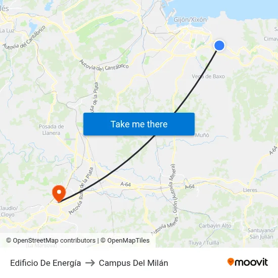 Edificio De Energía to Campus Del Milán map