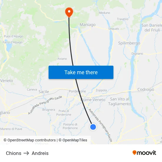 Chions to Andreis map