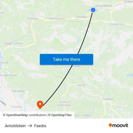 Arnoldstein to Faedis map