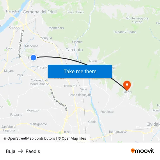 Buja to Faedis map