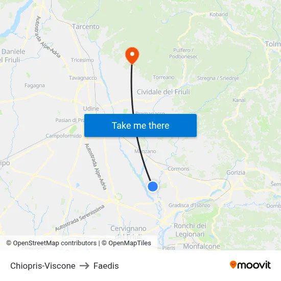 Chiopris-Viscone to Faedis map