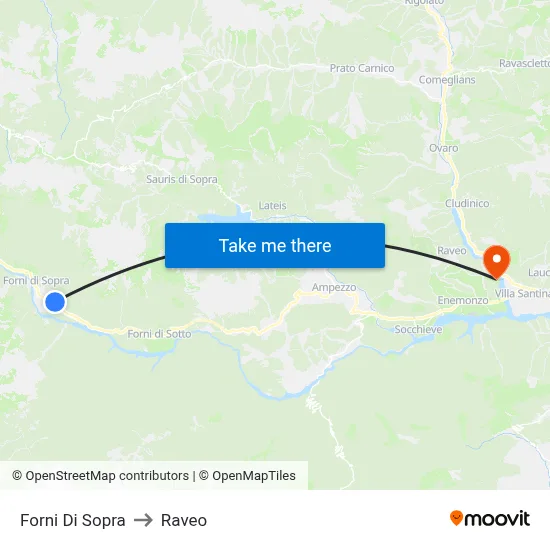 Forni Di Sopra to Raveo map