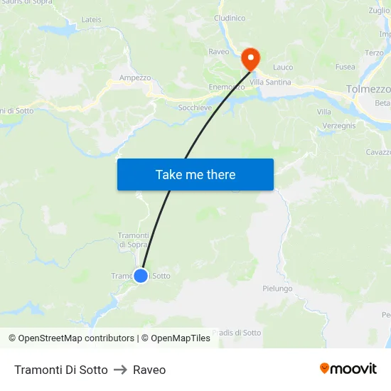 Tramonti di Sotto to Raveo map