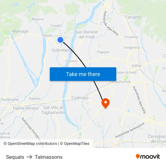 Sequals to Talmassons map