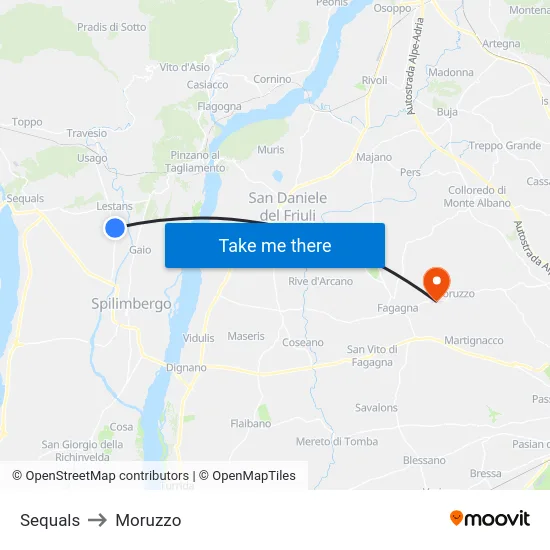 Sequals to Moruzzo map