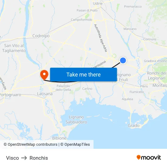 Visco to Ronchis map