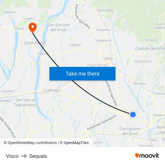 Visco to Sequals map