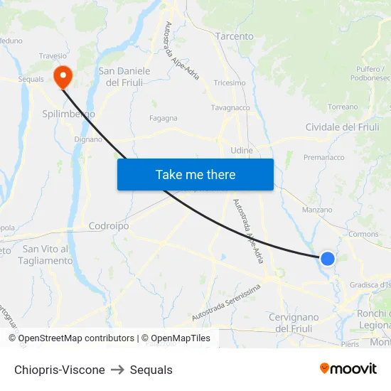 Chiopris-Viscone to Sequals map