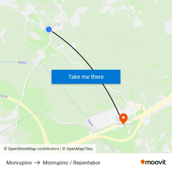 Monrupino to Monrupino / Repentabor map