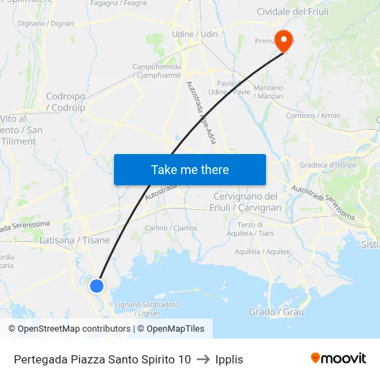 Pertegada - Holy Spirit Square 10 to Ipplis map